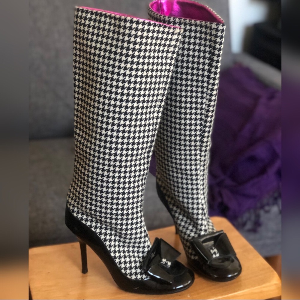 Emanuel Ungaro houndstooth boots - Picture 1 of 8